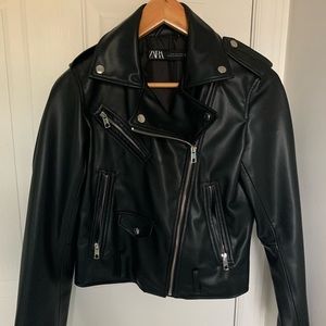 Zara Faux Leather Jacket Size Small
